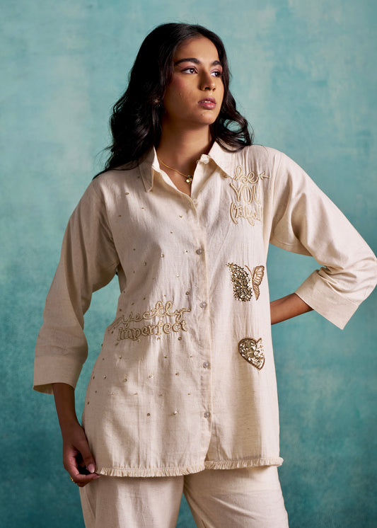 Ivyra Beige Co ord set