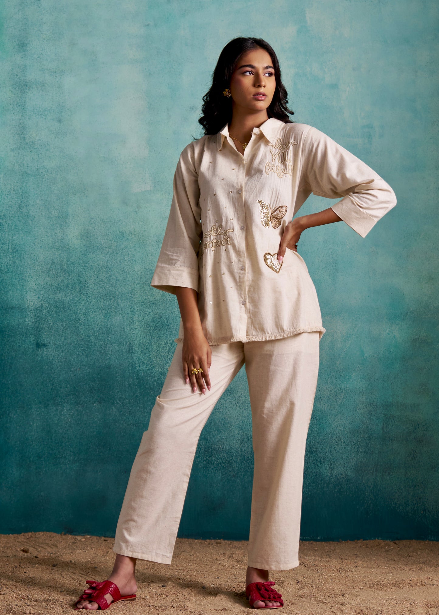 Ivyra Beige Co ord set