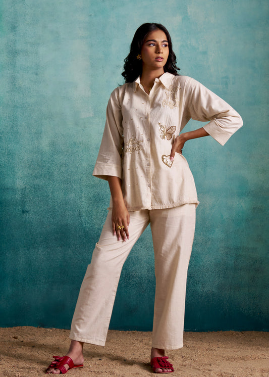 Ivyra Beige Co ord set