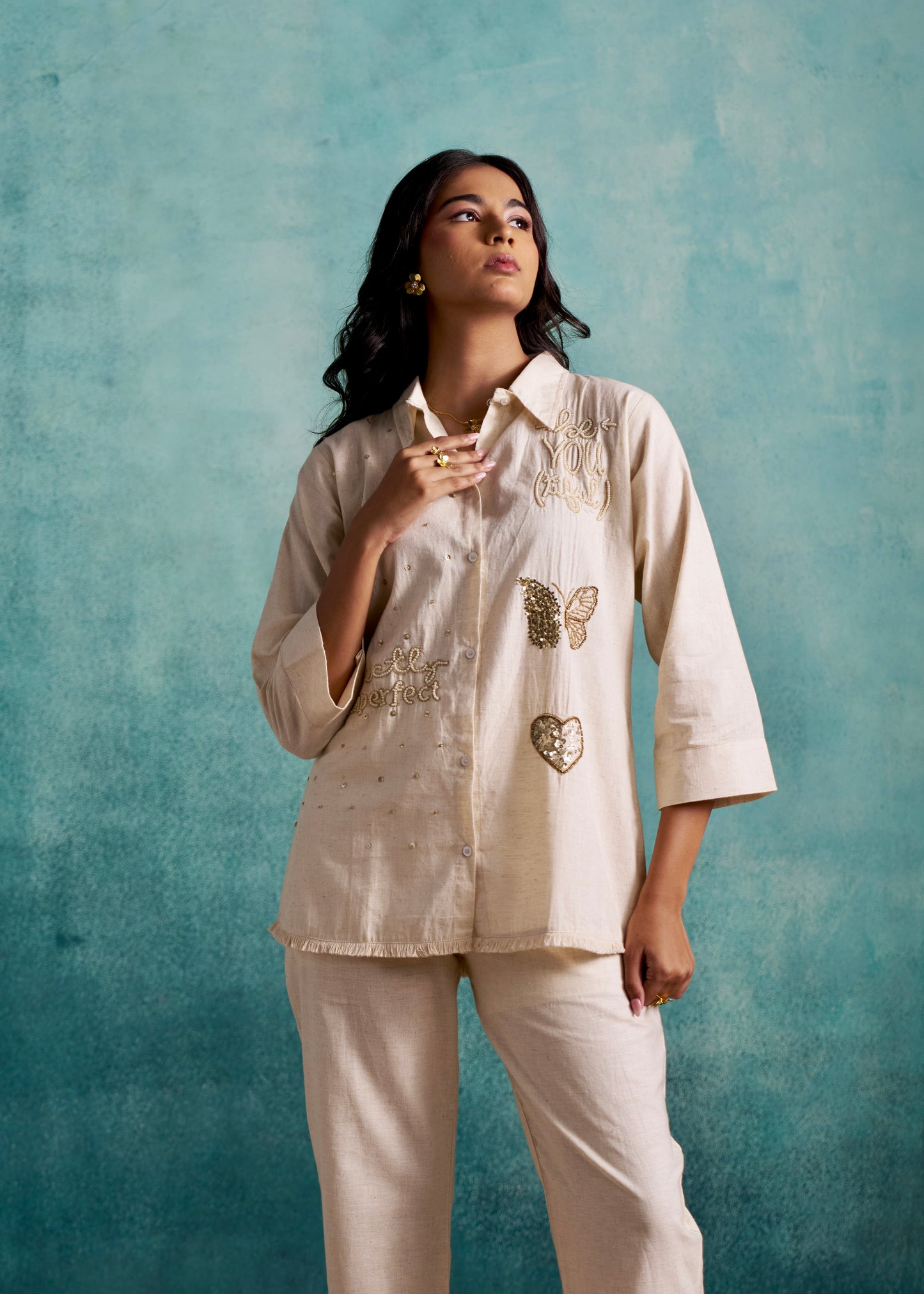 Ivyra Beige Co ord set